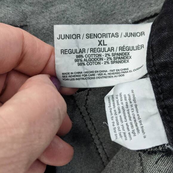 Glo Jeans Black Skinny Leg Jeans SZ Junior XL - Picture 5 of 10